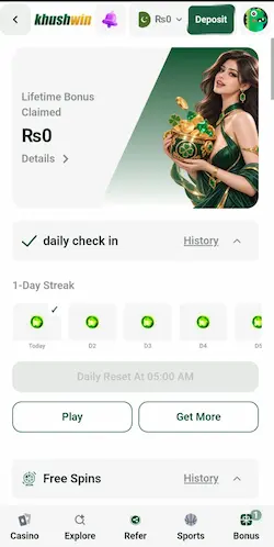 Khushwin Game Login